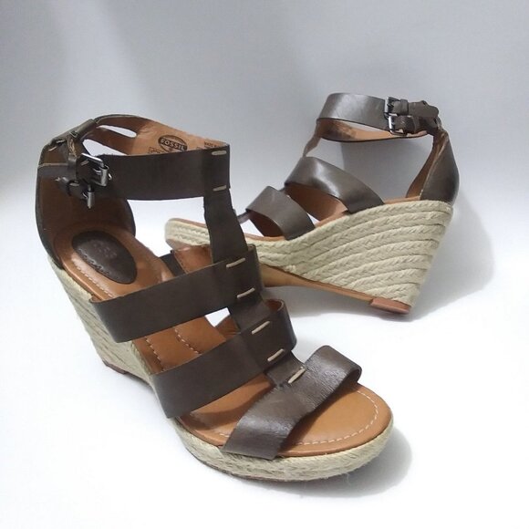 Fossil Platform Gladiator Wedge Espadrilles - Picture 2 of 12